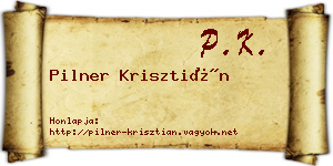 Pilner Krisztián névjegykártya